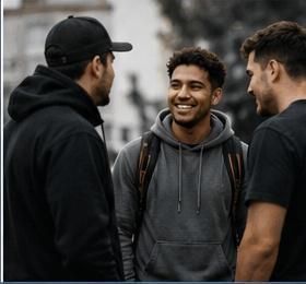 Men connecting through peer support and community